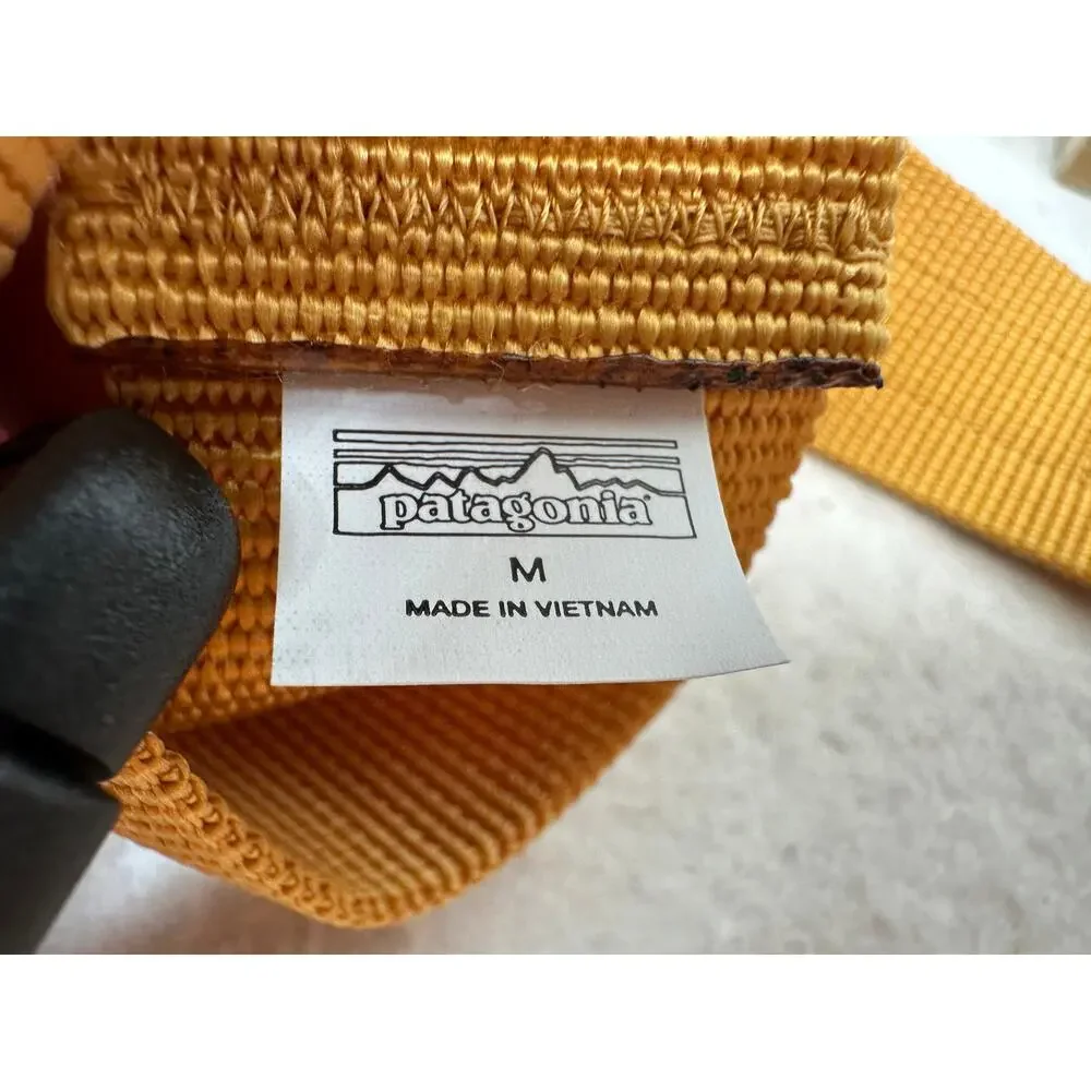 Patagonia Tech Web Gold Stretch Belt - SZ M Outdoors, Athleticware, Gorpcore